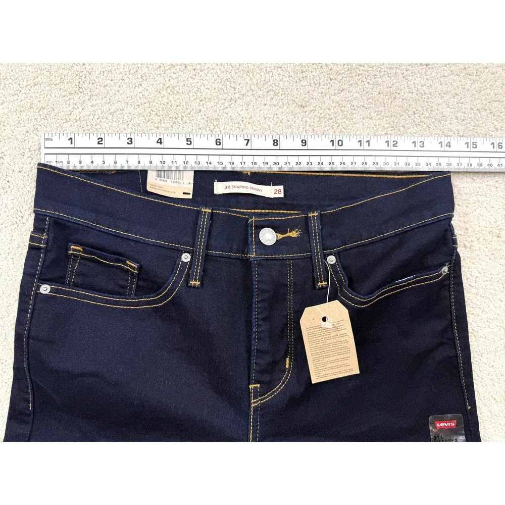 Women's LEVI'S 311 Shaping Skinny 6L (28x32) Jeans Dark Wash Mid Rise #1668